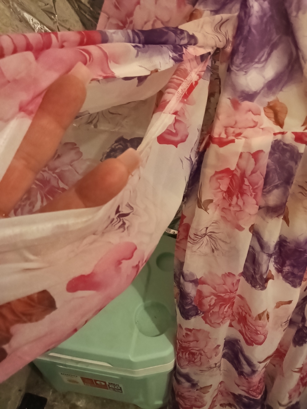 SHEIN Pink & Purple Floral V-Neck Maxi Dress - Picture 4 of 6